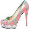 Christian Louboutin Pre-Owned - Pumps con glitter 130mm - Donna - pelle di vitello/tessuto/Glitter/pelle di vitello/pelle di vitello - 37.5 - Grigio