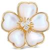 Van Cleef & Arpels - Spilla in oro giallo 18kt con madreperla e diamanti - unisex - madreperla/diamanti/oro giallo 18kt - Taglia unica - Bianco
