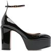 Valentino Garavani Pre-Owned - Pumps con plateau e cinturino alla caviglia 120mm - Donna - pelle di vitello/pelle lucida/pelle di vitello - 43 - Nero