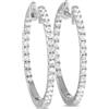 LB Exclusive - Orecchini a cerchio Inside-Out in oro bianco 14 carati con diamanti - Donna - oro bianco 14kt/diamanti - Taglia unica - Argento