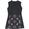 Louis Vuitton Pre-Owned - Abito corto Monogram Giant anni 2010 - Donna - seta/lana - 38 - Grigio