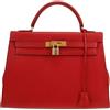 Hermès Pre-Owned - Borsa a mano Kelly 32 - Donna - pelle - Taglia unica - Rosso