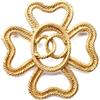 CHANEL Pre-Owned - Spilla Coco Mark 1986-1988 - Donna - placcatura in oro - Taglia unica