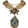 Jennifer Gibson Jewellery - Spilla Edwardian Style Pre-owned anni '50 - Donna - metallo placcato in oro/vetro - Taglia unica