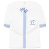 CHANEL Pre-Owned - Camicia a righe CC Mark anni 2000 - Donna - cotone - Taglia unica - Bianco