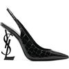 Saint Laurent Pre-Owned - Pumps con cinturino posteriore 100mm - Donna - pelle di vitello/pelle di vitello/pelle di vitello - 36 - Nero