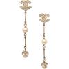 CHANEL Pre-Owned - Orecchini con logo CC 2012 - Donna - perle/ottone placcato in oro - Taglia unica