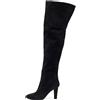 Jimmy Choo Pre-Owned - Stivaletti in pelle scamosciata 100mm - Donna - pelle di vitello/pelle di vitello/pelle scamosciata di vitello - 39.5 - Nero