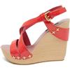 Louis Vuitton Pre-Owned - Sandali in pelle verniciata con zeppa 130mm - Donna - pelle verniciata/gomma/pelle di vitello - 37 - Rosso