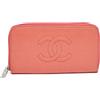 CHANEL Pre-Owned - Portafoglio goffrato CC - Donna - pelle caviar - Taglia unica - Arancione