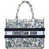 Christian Dior Pre-Owned - Borsa tote Book media in tela con ricamo floreale 2023 - Donna - tela - Taglia unica - Blu