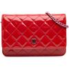 CHANEL Pre-Owned - Borsa a tracolla Classic con finitura lucida e catena 2014-2015 - Donna - pelle lucida/pelle di agnello - Taglia unica - Rosa