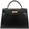 Hermès Pre-Owned - Borsa a tracolla Kelly Sellier 32 in pelle Box Calf 1996 - Donna - pelle di vitello - Taglia unica - Nero