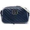 Gucci Pre-Owned - Borsa a tracolla GG Marmont Torchon piccola in pelle 2016-2024 - Donna - pelle di vitello - Taglia unica - Blu