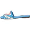 Valentino Garavani Pre-Owned - Sandali slides in pelle - Donna - pelle/pelle/tela - 39 - Blu