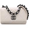 CHANEL Pre-Owned - Borsa a tracolla 19 in pelle di agnello trapuntata con catena 2021-2024 - Donna - pelle di agnello - Taglia unica - Bianco