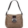 Fendi Pre-Owned - Borsa a spalla Mamma in tela con doppio battente e motivo Zucchino 2000-2010 - Donna - tela/pelle di vitello - Taglia unica -