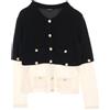 CHANEL Pre-Owned - Cardigan Coco Mark 1986-1988 - Donna - cashmere - 40 - BLACK, IVORY