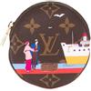Louis Vuitton Pre-Owned - Portamonete Transatlantic Cruises tondo con monogramma 2016 - Donna - tela - Taglia unica - Marrone