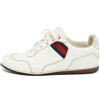 Gucci Pre-Owned - Sneakers con decorazione Web - Uomo - tessuto/pelle/gomma - 41 - Bianco