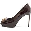 Louis Vuitton Pre-Owned - Pumps in pelle con tacco - Donna - gomma/pelle/pelle/pelle - 37.5 - Marrone