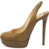 Christian Louboutin Pre-Owned - Pumps Bianca 135mm - Donna - pelle di vitello/pelle verniciata/pelle di vitello - 38 - Toni neutri