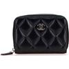 CHANEL Pre-Owned - Portamonete CC in pelle di agnello trapuntata 2021 - Donna - pelle di agnello - Taglia unica - Nero