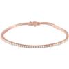 LB Exclusive - Bracciale tennis in oro rosa 14 carati con diamanti - Donna - diamante di laboratorio/oro rosa 14kt - Taglia unica