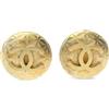CHANEL Pre-Owned - Orecchini a clip Coco Mark 1986-1988 - Donna - placcatura in oro - Taglia unica