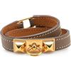 Hermès Pre-Owned - Bracciale Rivale Double Tour in pelle Epsom 2017 - Donna - pelle di vitello - Taglia unica - Marrone