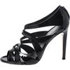 Gianvito Rossi - Sandali a gabbia in pelle verniciata 105mm - Donna - pelle lucida/pelle/gomma/pelle - 36 - Nero