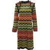 Missoni Pre-Owned - Abito midi con motivo a zigzag - Donna - cotone/viscosa/poliestere/lana/poliammide - S - Verde
