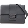Fendi Pre-Owned - Borsa a tracolla Selleria Flat Baguette in pelle 2010-2025 - unisex - pelle di vitello - Taglia unica - Grigio