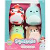 Squishville SQM0505 - Set di 4 mini squad, super morbidi, 5 cm
