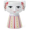 Bjørn Wiinblad - Candelabro Eva in ceramica a forma di donna nei toni del rosso, ideale per lumini, altezza 9,5 cm, diametro 8 cm, rosso