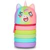 Mitama Portapenne Scuola Allungabile Bambini - Astuccio Multicolore Unicorn - Apertura con Zip, Salva Spazio