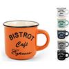 Home 6 tazze caffe' in stoneware bistrot senza piatto cc120