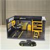 Modello di Garage per Auto 1/24 con Luci LED per Scenari di Riparazione