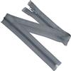 Aerzetix - Set di 8 Cerniere Lampo a Spirale N°5 55cm separabili con cursore - in Metallo Nylon Poliestere - Colore Grigio Pietra - per Cucito Artigianato creazioni Tessili