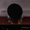 Feng Shui Black Obsidian Scrying Mirror, Black Obsidian Disc con supporto,