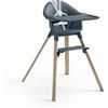 Stokke Seggiolone Stokke Clikk, Blue Fjord - Seggiolone All-In-One con Vassoio + Imbracatura - Leggero e facile da trasportare - Ergonomico e regolabile - Adatto ai bambini dai 6 ai 36 mesi, fino a 15 kg