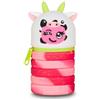 Mitama Portapenne Scuola Allungabile Bambini - Astuccio Multicolore Puppy Cow - Apertura con Zip, Salva Spazio