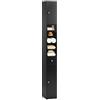 SoBuy Armadio Colonna bagno, Mobile bagno alto con 2 Ante e 1 cassetto altezza: 180 cm Nero BZR34-SCH IT
