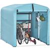 Sobuy Garage Auto per Esterno, Tenda per Bicicletta, Casetta da Giardino, Box Moto Impermeabile, Tendone per Auto, Moto e Attrezzi, Capanno da Giardino, Azzurro, 159x219x165 cm, KLS11-L-BL