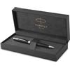 Parker Sonnet penna a sfera | laccatura di colore nero opaco con finiture in palladio | pennino medio | Confezione regalo