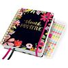 SIGEL J4600 Jolie Agenda spiralata 2024, Flower Love, 16,8 x 21,5 cm, copertina rigida, 240 pagine, nero, rosa