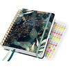 SIGEL J4603 Jolie Agenda spiralata 2024, Glamorous Leaves, 16,8 x 21,5 cm, copertina rigida, 240 pagine, nero, verde, gold