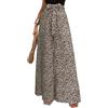 EMOTTOS Pantaloni a Zampa Donna Estate, Regno Unito Larghi Stampa Leopardata Vita Alta Elastico Nodo a Fiocco Cintura Larghi e fluidi Elasticizzati Comodi Leggeri Casual Eleganti, Marroni, S