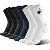 ineepor 6 Paia Calze Uomo in Bambù, Calze Compressione - Leggere, Senza Couture, Traspiranti, Anti-Odore - Calze Uomo Corti, Randonnata, Bicicletta, Sportive