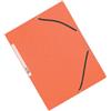 Q-Connect Cartellina a 3 lembi con elastico Q-Connect 24,3x32 cm cartoncino manilla 375 g/m² arancio - KF02170